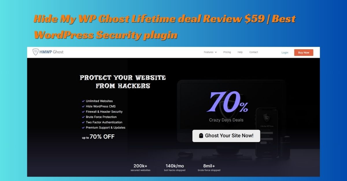 Hide My WP Ghost Lifetime deal Review Best WordPress Security plugin