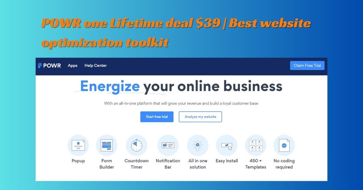POWR one Lifetime deal review $39 | Best website optimization toolkit