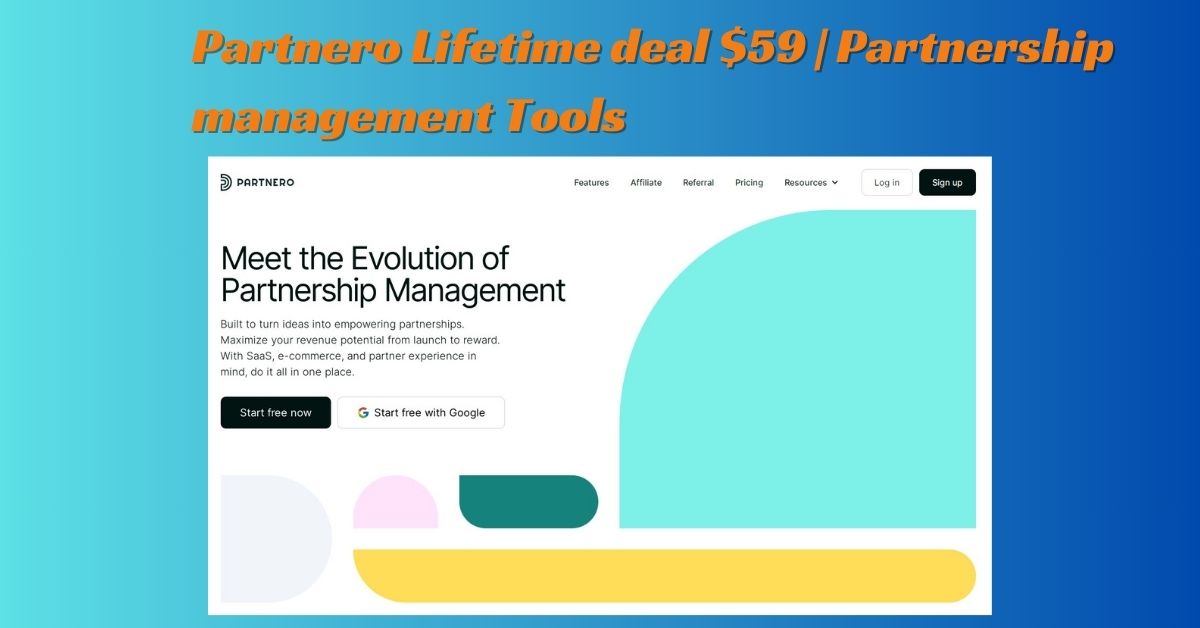 Partnero Lifetime deal $59 | Partnership management Tools
