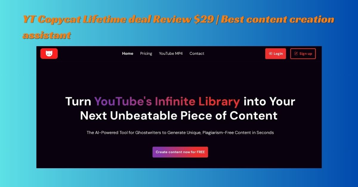YT Copycat Lifetime deal Review $29 | Best content creation assistant